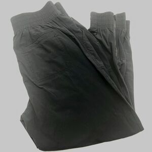 Calia Black Stretch Track Pull On Jogger Pants w/Zippers/Elastic Hem-Size M